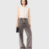 Gilet in tweed con bordi in perline