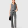 Gilet sartoriale con bottoni gioiello