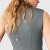 Gilet sartoriale con bottoni gioiello