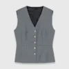 Gilet sartoriale con bottoni gioiello