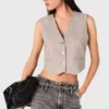 Gilet sartoriale con strass Gilet sartoriale con strass