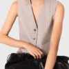 Gilet sartoriale con strass Gilet sartoriale con strass