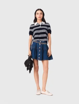 Gonna corta in denim