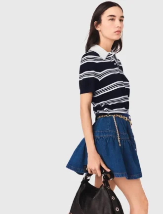 Gonna corta in denim