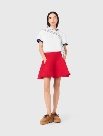 Gonna corta in maglia compatta