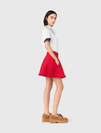 Gonna corta in maglia compatta