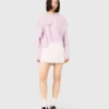 Gonna in tweed con bordi in perle