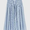 Gonna lunga in cotone con strass Gonna lunga in cotone con strass