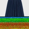 Gonna midi in denim ricamata Gonna midi in denim ricamata