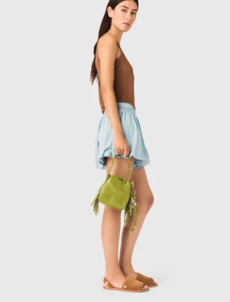Gonna-pantaloncino a palloncino in chambray Gonna-pantaloncino a palloncino in chambray