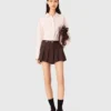 Gonna-pantaloncino a pieghe