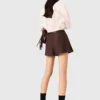 Gonna-pantaloncino a pieghe