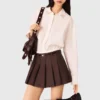 Gonna-pantaloncino a pieghe