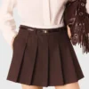 Gonna-pantaloncino a pieghe