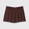 Gonna-pantaloncino a pieghe