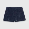 Gonna-pantaloncino decorata con effetto a strati Gonna-pantaloncino decorata con effetto a strati