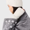 Guanti in lana e strass
