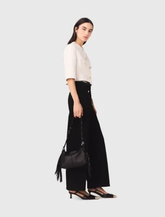 Jeans a gamba dritta con tasche applicate