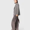 Jeans a gamba larga con cintura a maglie