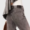 Jeans a gamba larga con cintura a maglie