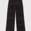 Jeans a gamba larga con strass Jeans a gamba larga con strass