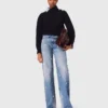 Jeans a gamba larga ricamati Jeans a gamba larga ricamati
