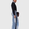Jeans a gamba larga ricamati Jeans a gamba larga ricamati