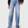 Jeans a gamba larga ricamati Jeans a gamba larga ricamati