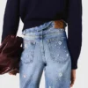 Jeans a gamba larga ricamati Jeans a gamba larga ricamati