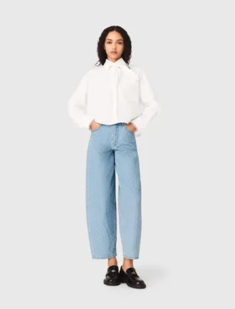 Jeans a palloncino testurizzati
