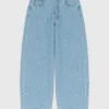 Jeans a palloncino testurizzati