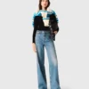 Jeans a zampa con catena Jeans a zampa con catena