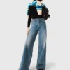 Jeans a zampa con catena Jeans a zampa con catena