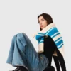 Jeans a zampa con catena Jeans a zampa con catena
