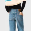 Jeans a zampa con catena Jeans a zampa con catena
