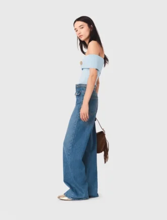 Jeans a zampa intrecciati