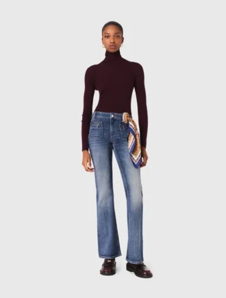 Jeans bootcut con tasche con cerniera Jeans bootcut con tasche con cerniera
