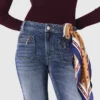 Jeans bootcut con tasche con cerniera Jeans bootcut con tasche con cerniera