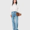 Jeans dritti con catene