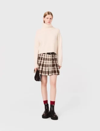 Kilt a quadri con strass