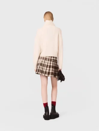 Kilt a quadri con strass