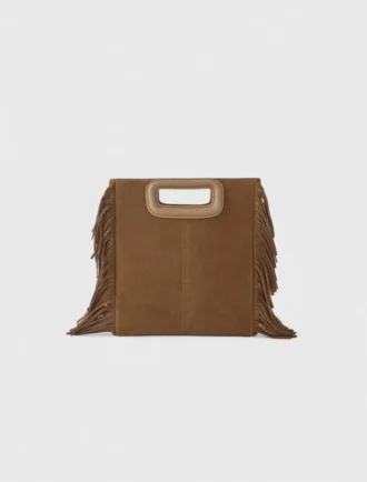 M Bag con frange in pelle scamosciata