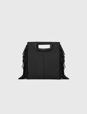 M Bag in pelle liscia con frange