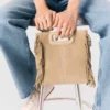 M Bag in pelle scamosciata
