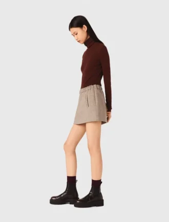 Maglione a collo alto effetto seconda pelle