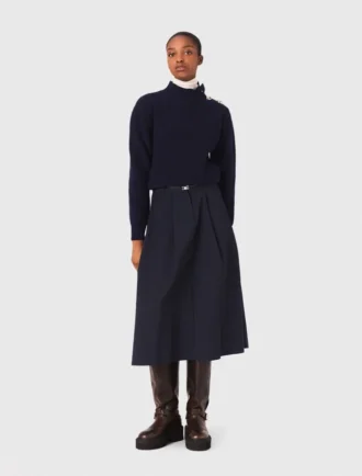 Maglione a collo alto in lana