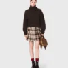 Maglione a collo alto in misto yak