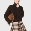 Maglione a collo alto in misto yak