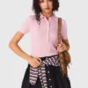 Maglione a collo polo a costine Maglione a collo polo a costine