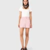 Maglione a collo quadrato a costine